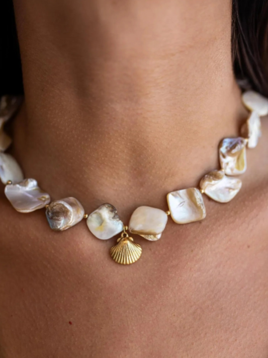 18K Gold-Plated Shell Charm Necklace